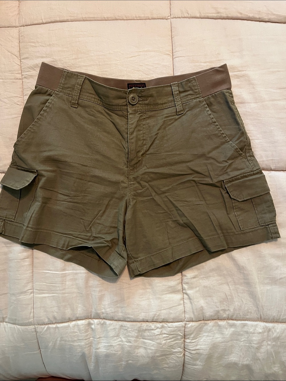 Lee Olive Cargo Shorts for Women